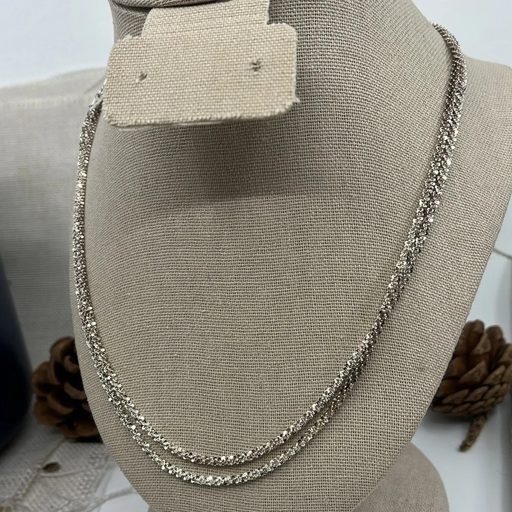 Massive Vintage Italian 925 Milor Diamond Cut Sterling Silver Rope Chain